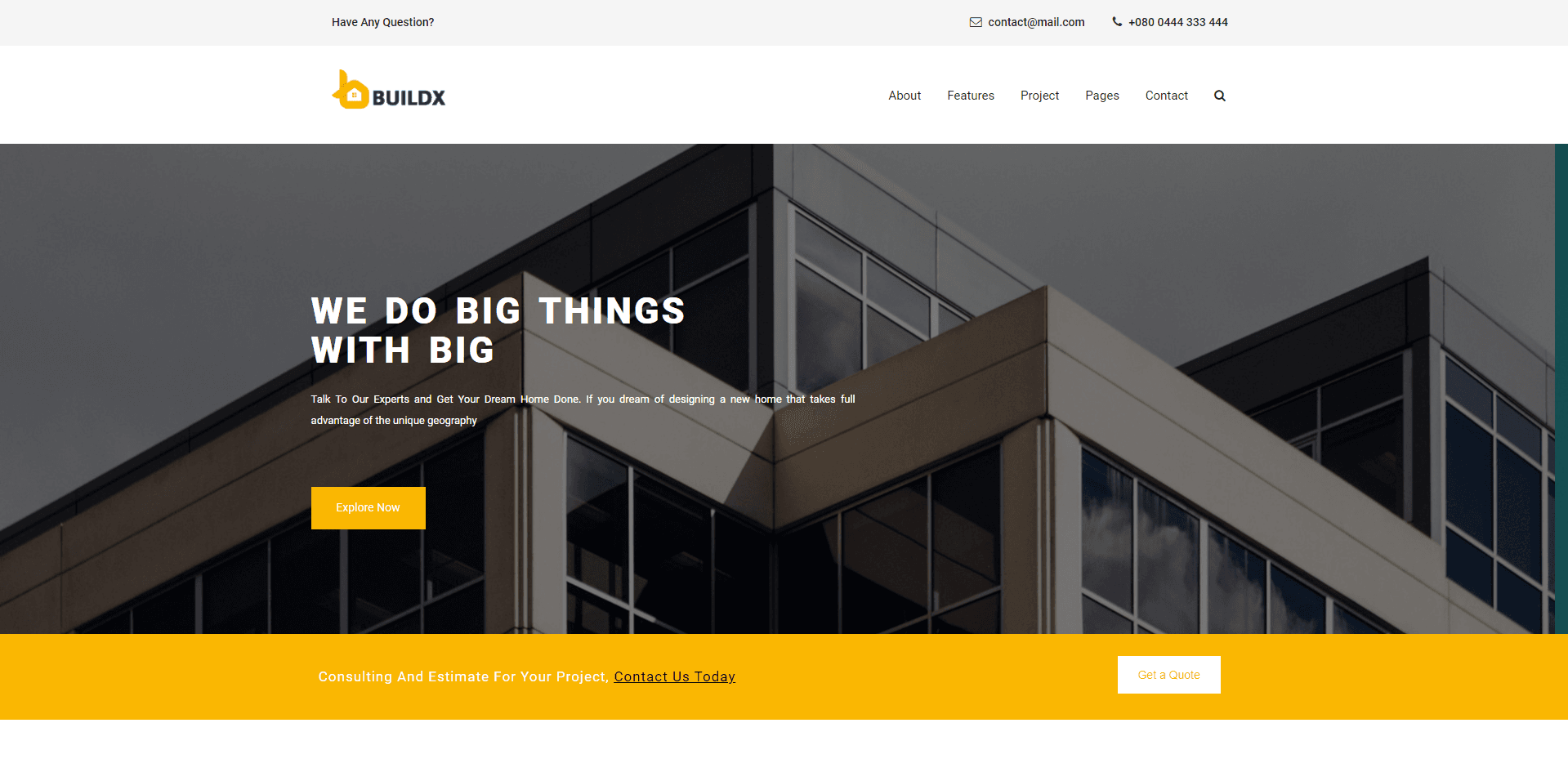 Buildx- Construction Company Website