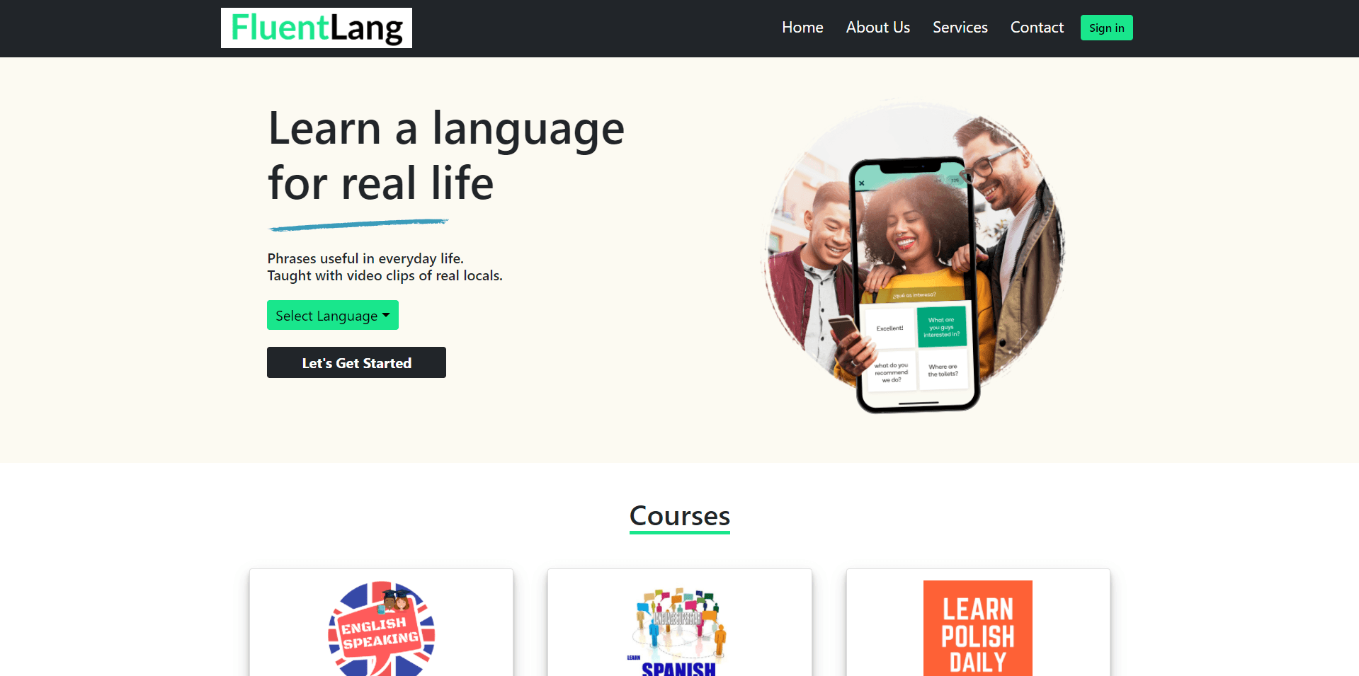 Fluent Language Learning Website